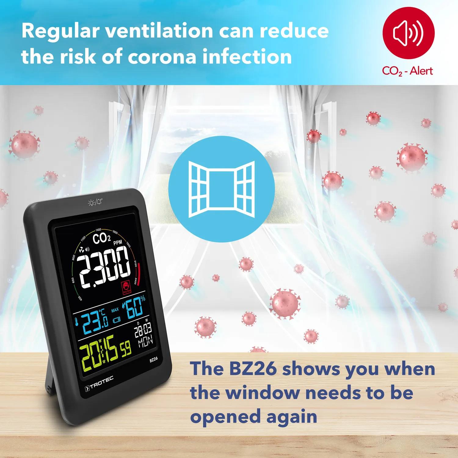 CO2 luftkvalitetsmåler Trotec - mål dit indeklima