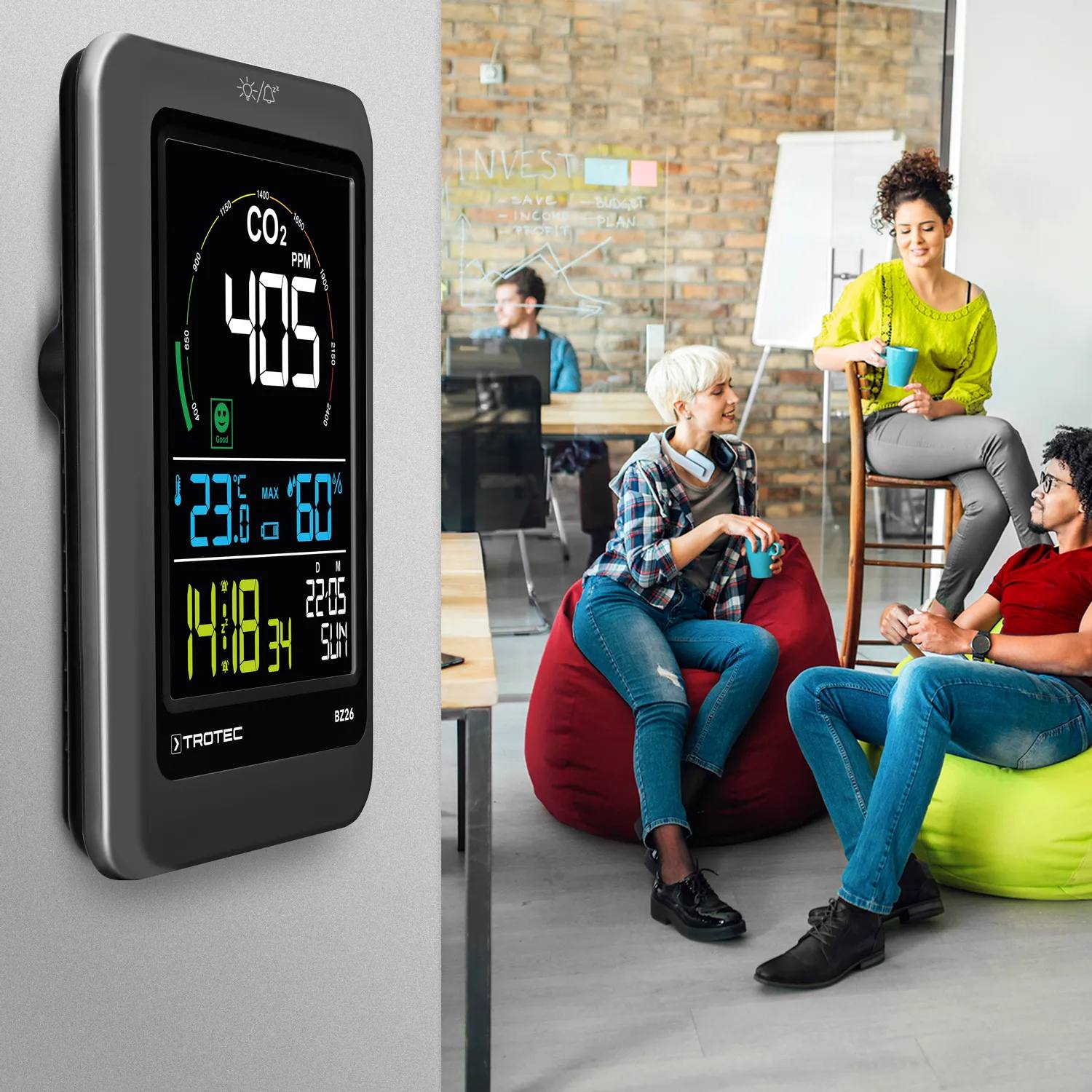 CO2 luftkvalitetsmåler Trotec - mål dit indeklima