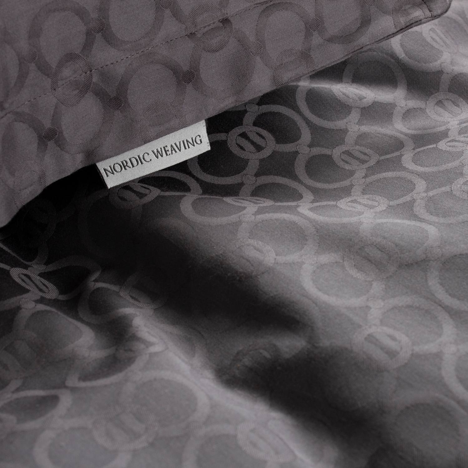 OUTLET: Baby Allergivenligt sengetøj Egyptisk bomuldssatin Mørkegrå (Høj TC - 400)