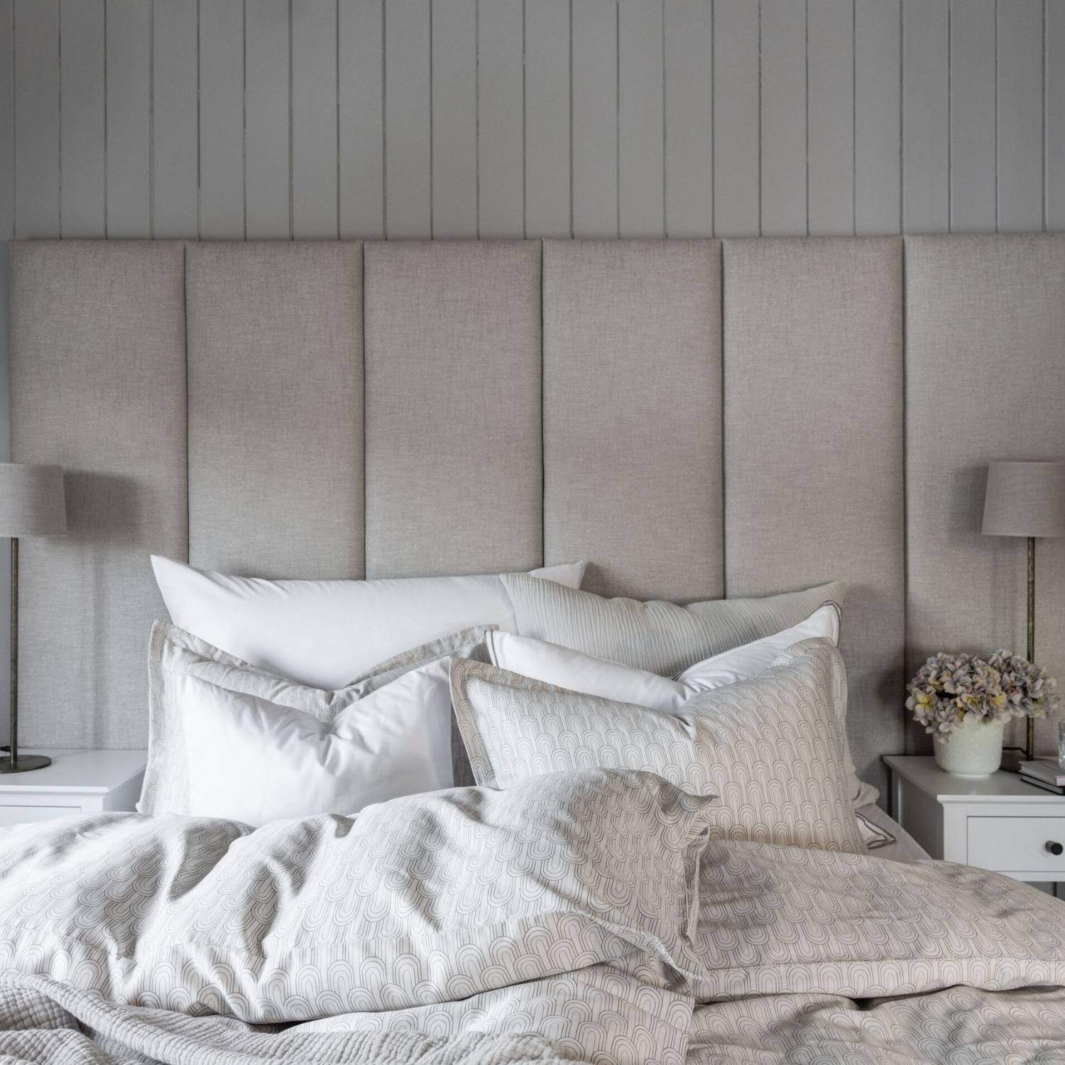 OUTLET: Allergivenligt sengetøj Betty Beige (høj TC - 400) - 140x200