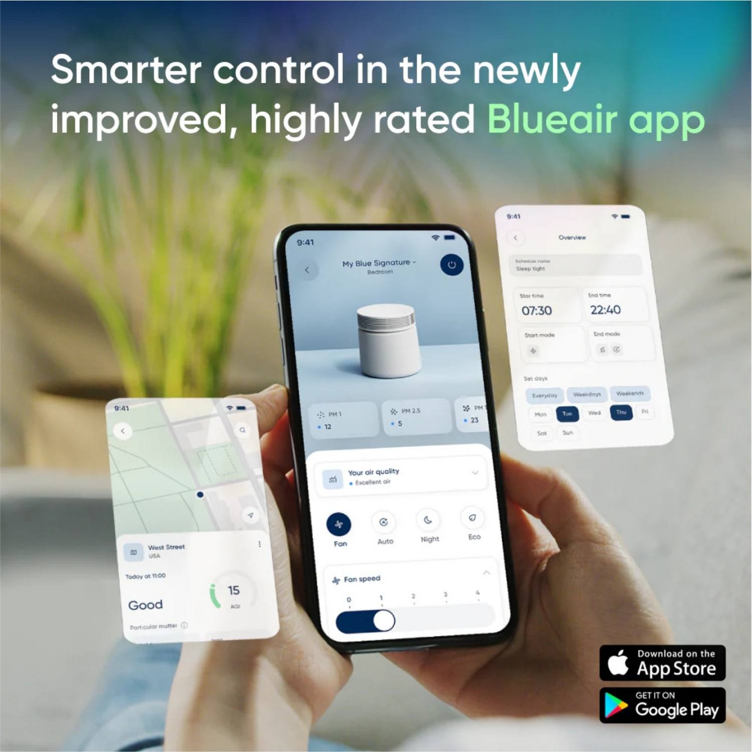 Luftrenser med HEPA filter 0-154 m2 Blueair Signature