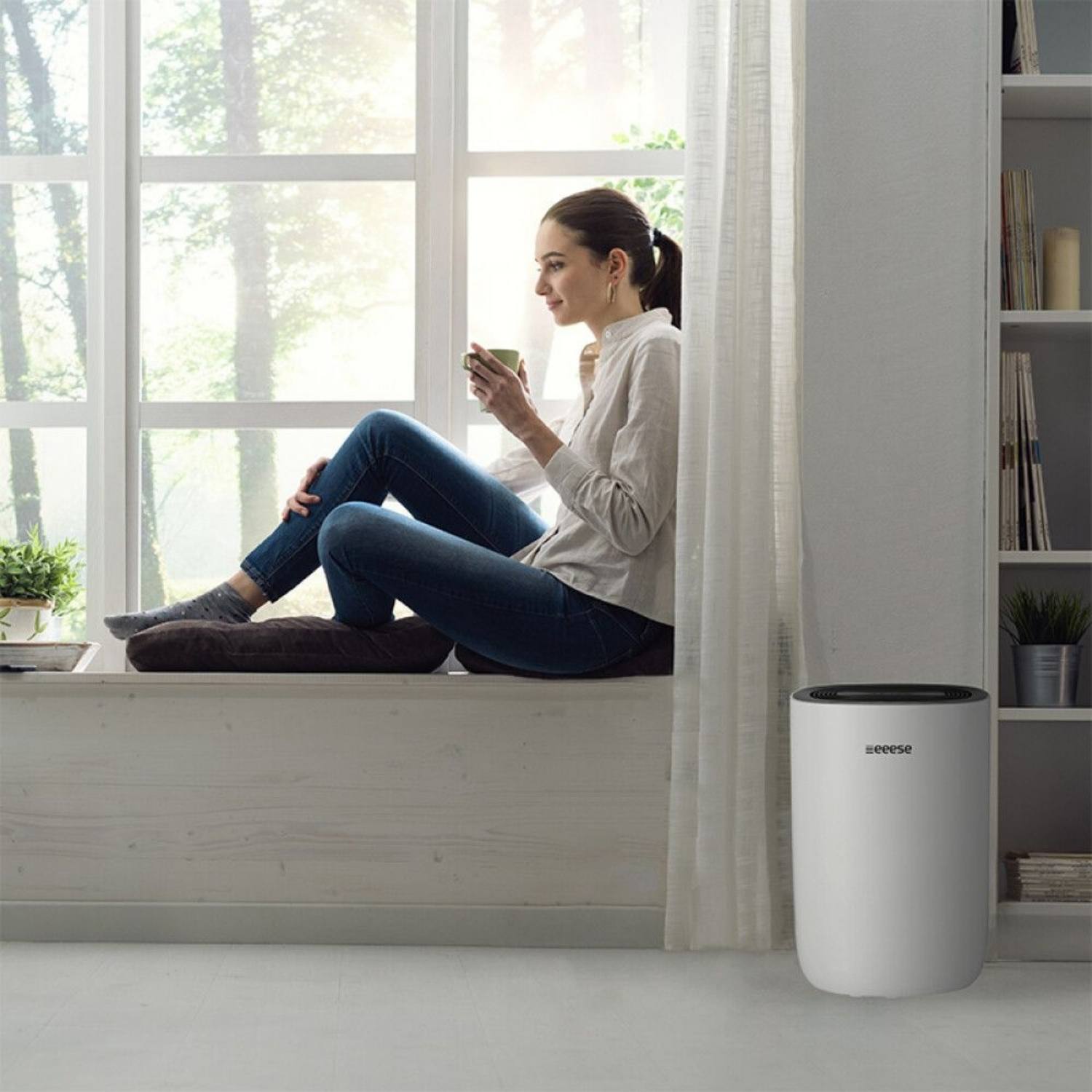 OUTLET:Affugter til 40 m2 m. tøjtørringsfunktion