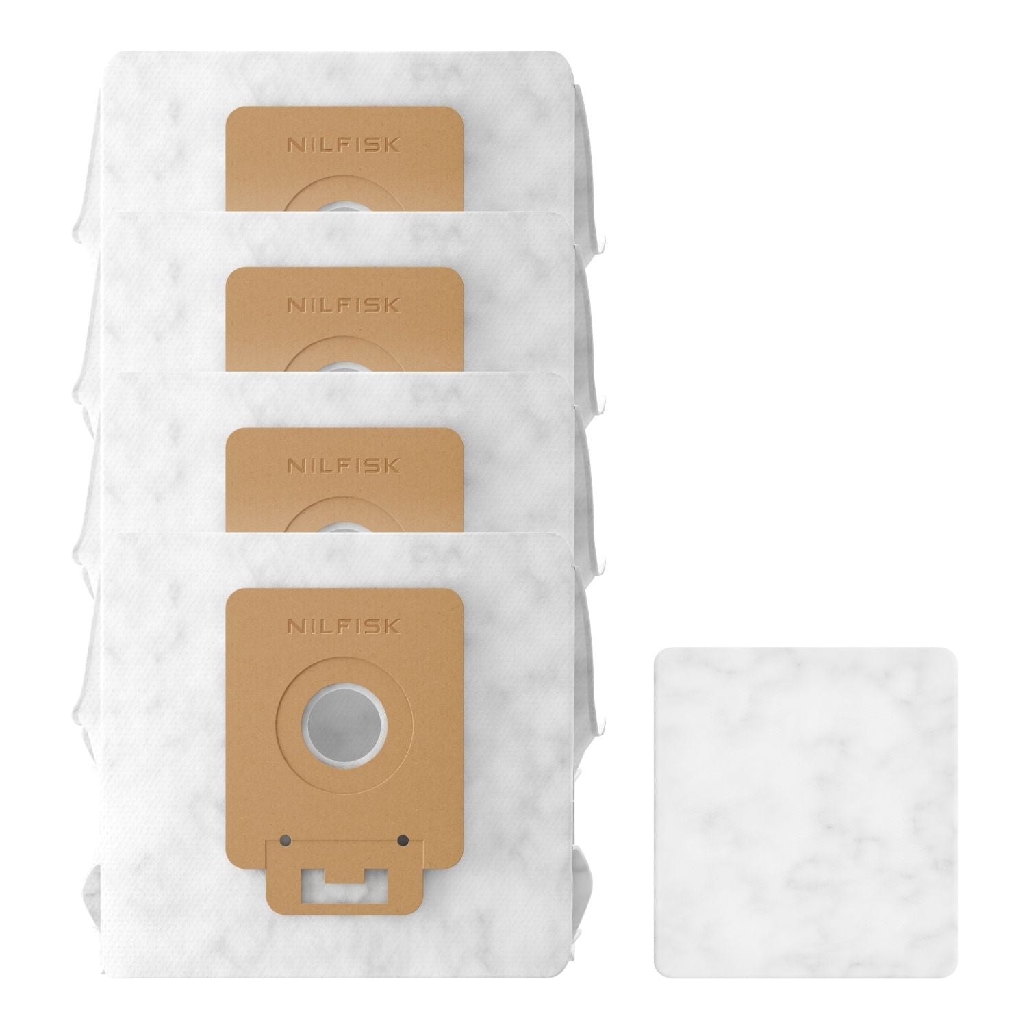 Støvsugerposer til Nilfisk Brilliant Parquet og Perform Allergy Plus (4 stk. + forfilter)