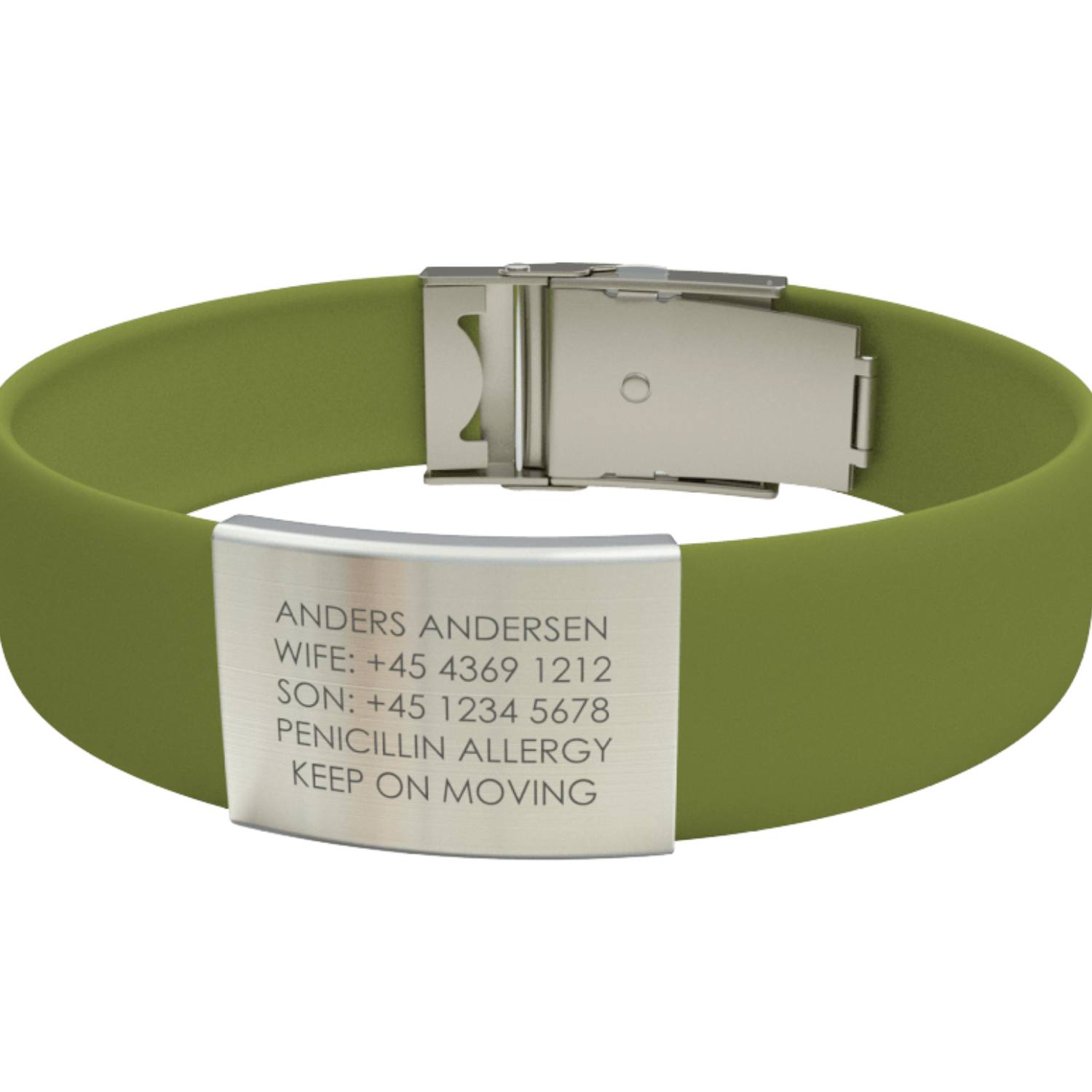 Armbånd med astma/allergi information (flere farver)