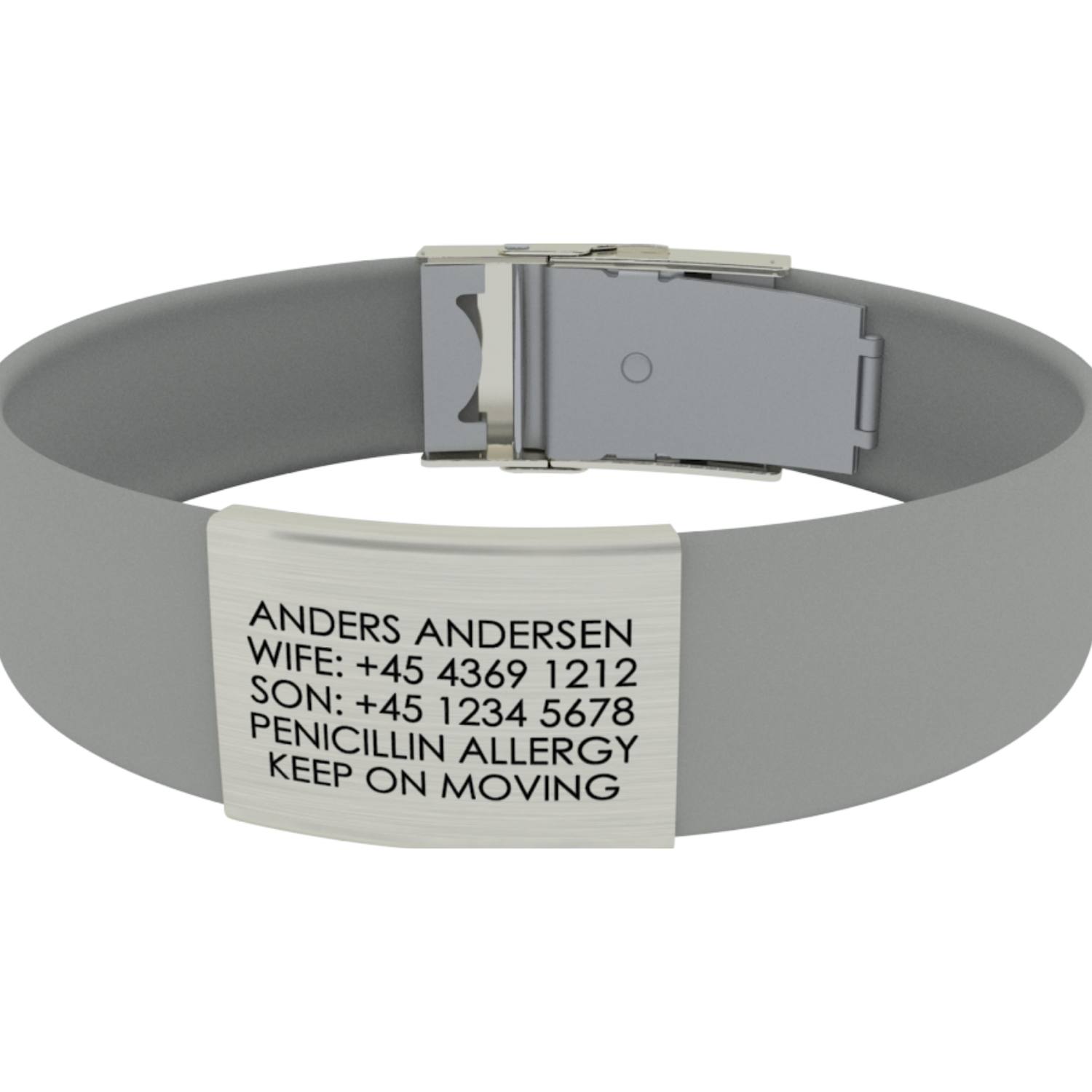 Armbånd med astma/allergi information (flere farver)