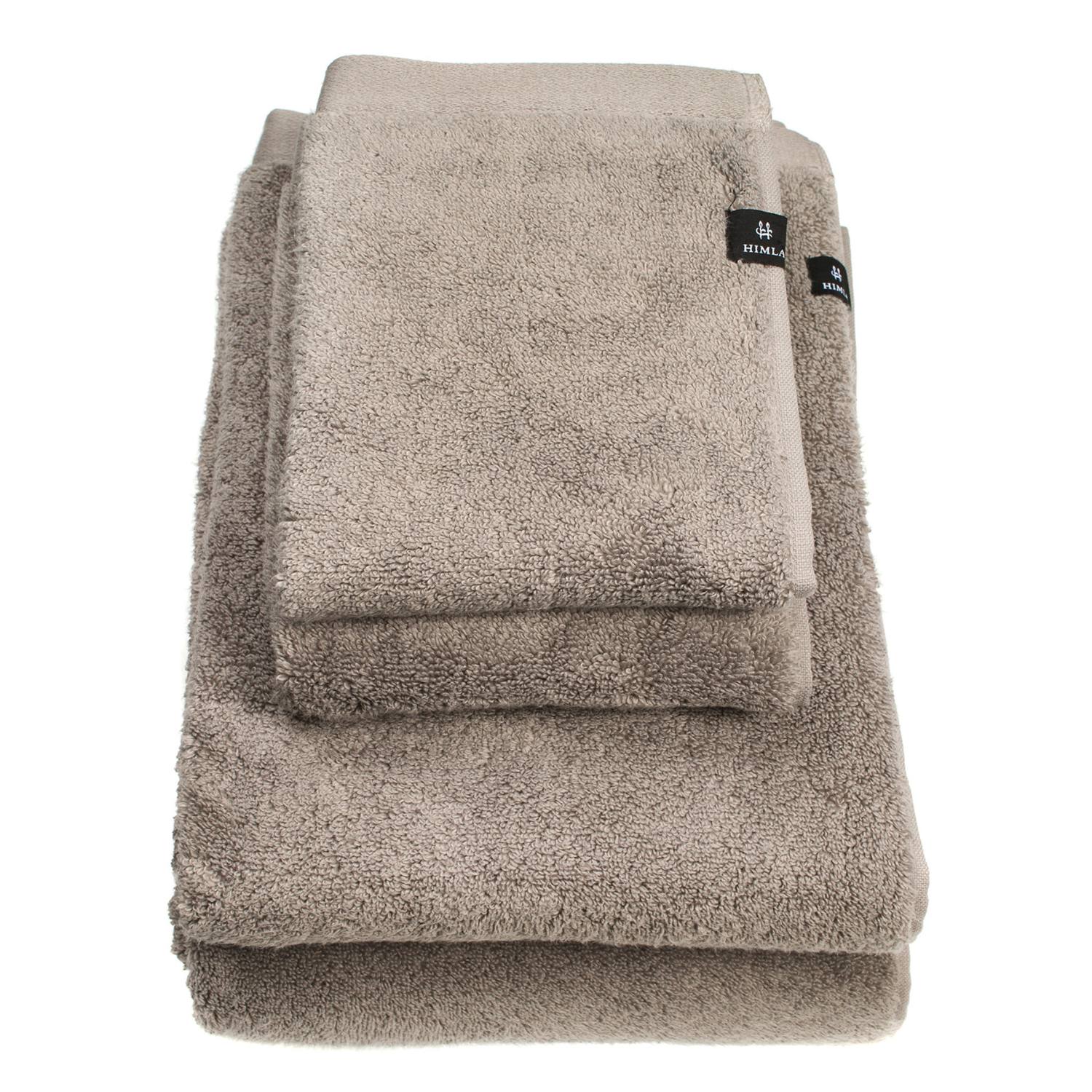 Hurtigtørrende, blødt håndklæde Økologisk Bomuld HIMLA Grå