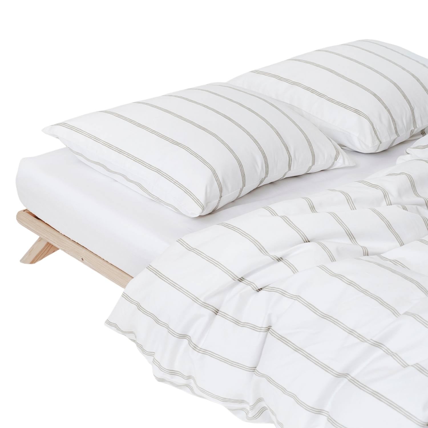 Allergivenligt sengetøj Flow Beige Økologisk GOTS (høj TC - 300)