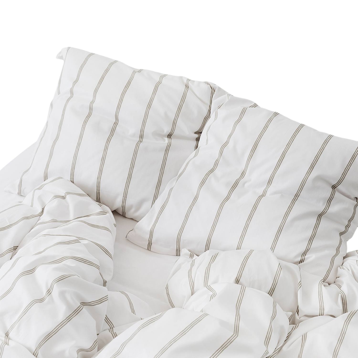 Allergivenligt sengetøj Flow Beige Økologisk GOTS (høj TC - 300)