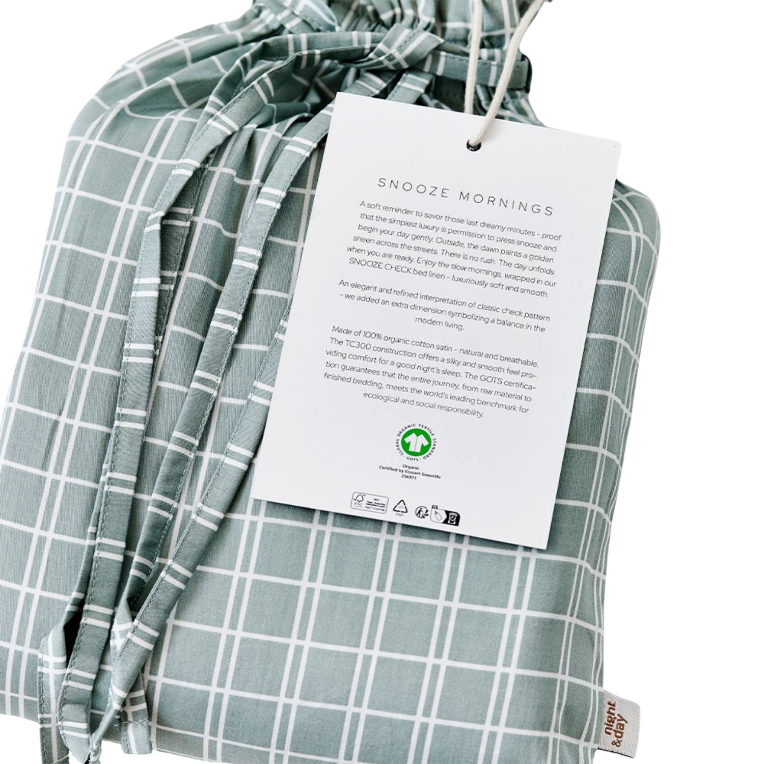 Allergivenligt sengetøj Snooze Green Økologisk GOTS (høj TC - 300)