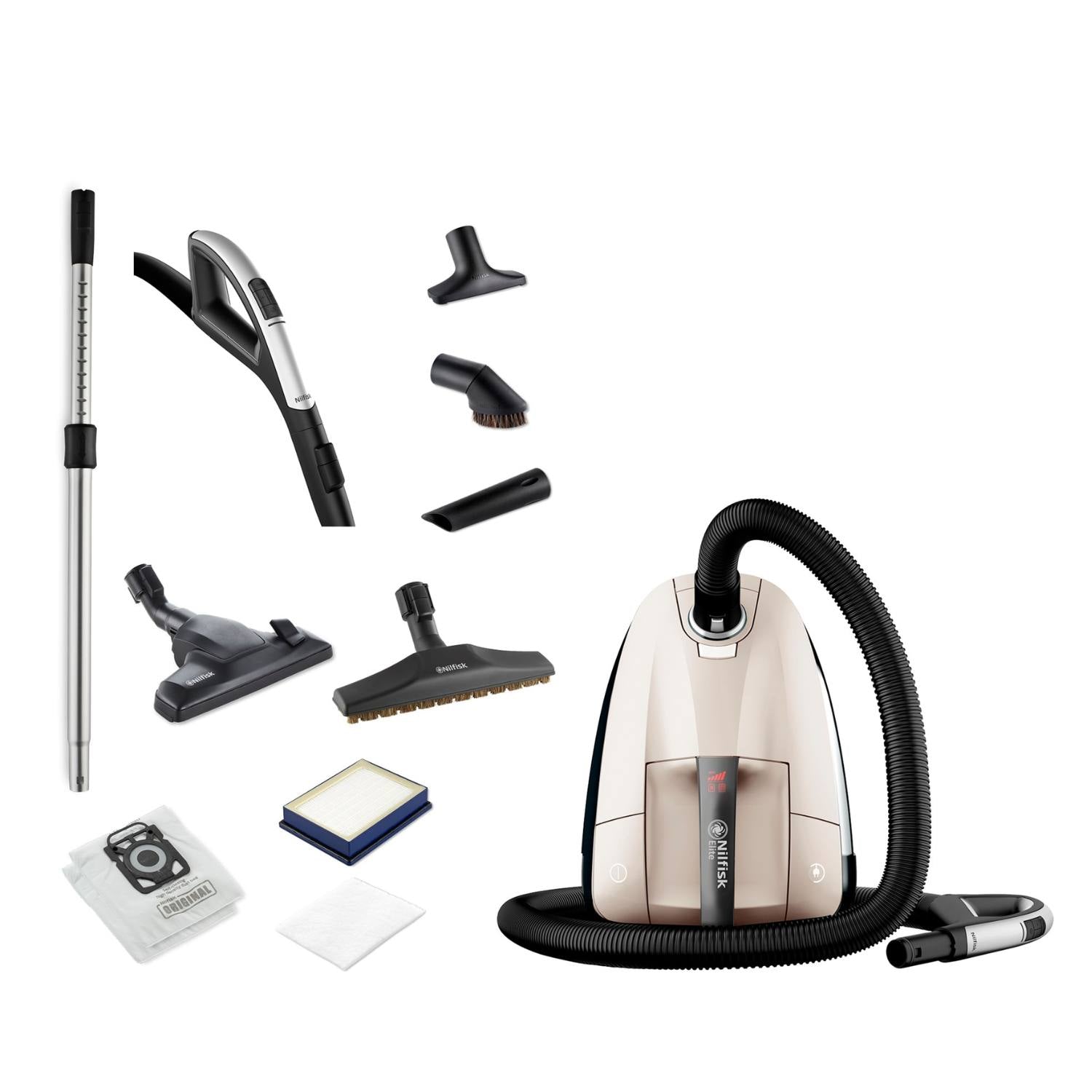 Nilfisk støvsuger Elite - opfanger og tilbageholder allergener