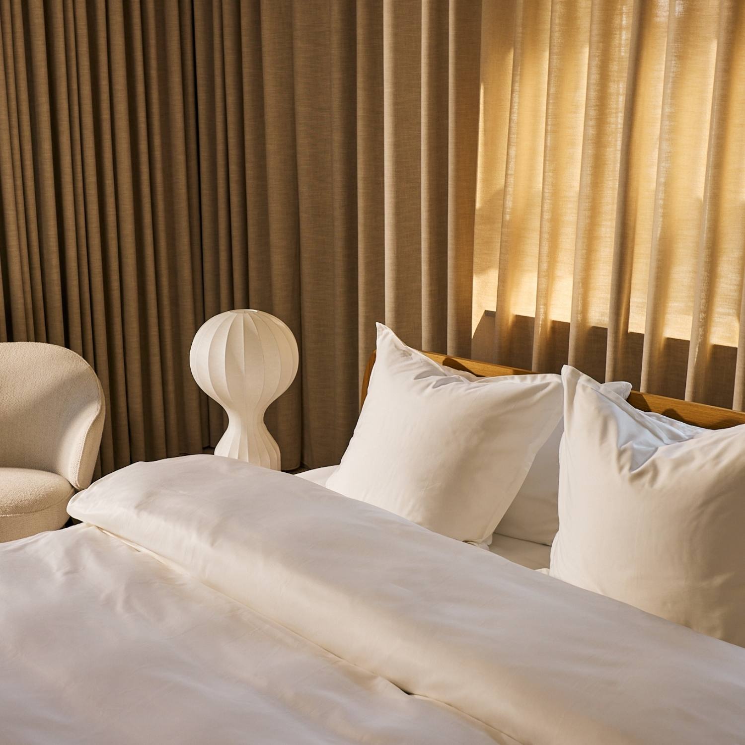 Allergivenligt sengetøj Egyptisk bomuld Hvid (Høj TC - 400)