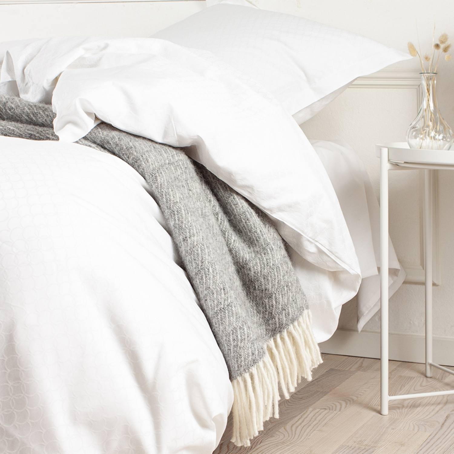 Allergivenligt sengetøj Opal Hvid (høj TC - 300)