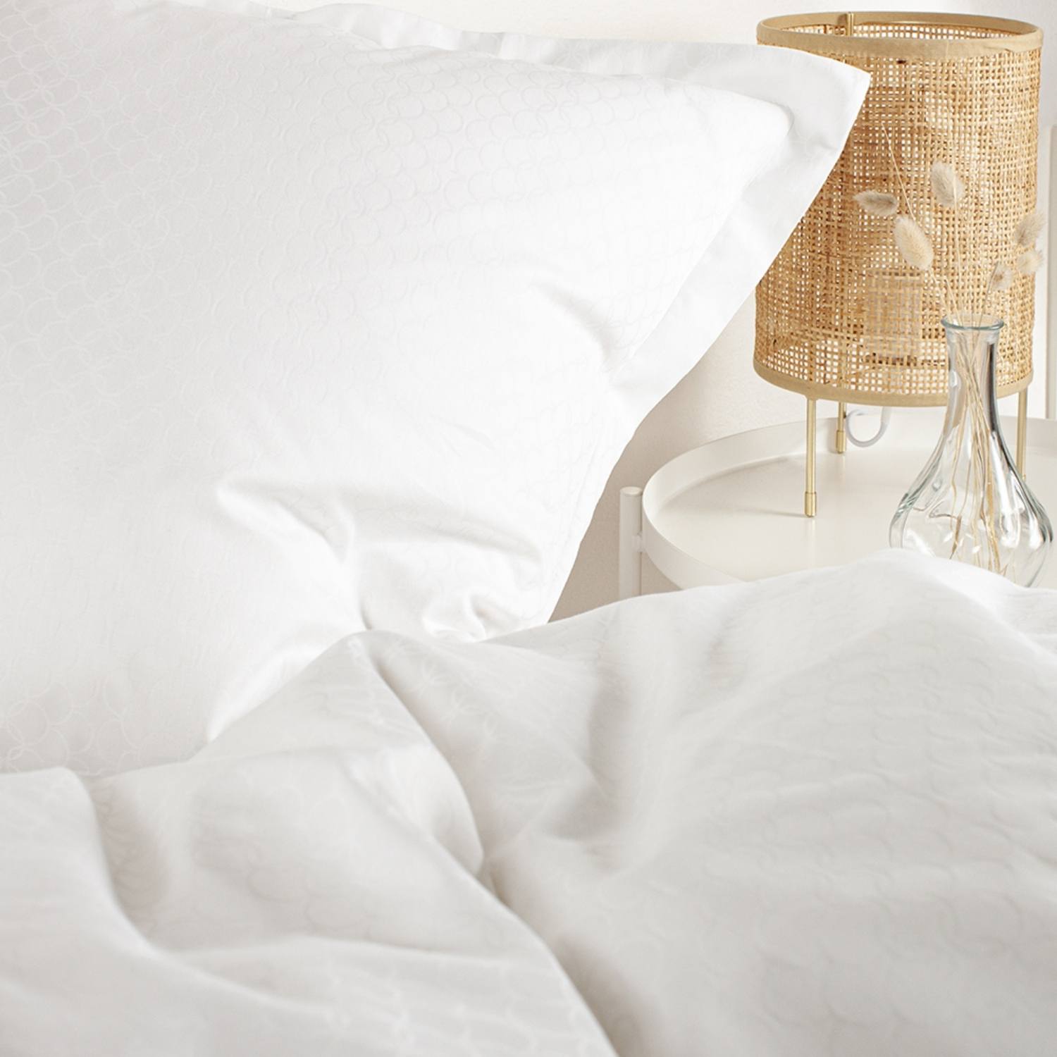 Allergivenligt sengetøj Opal Hvid (høj TC - 300)
