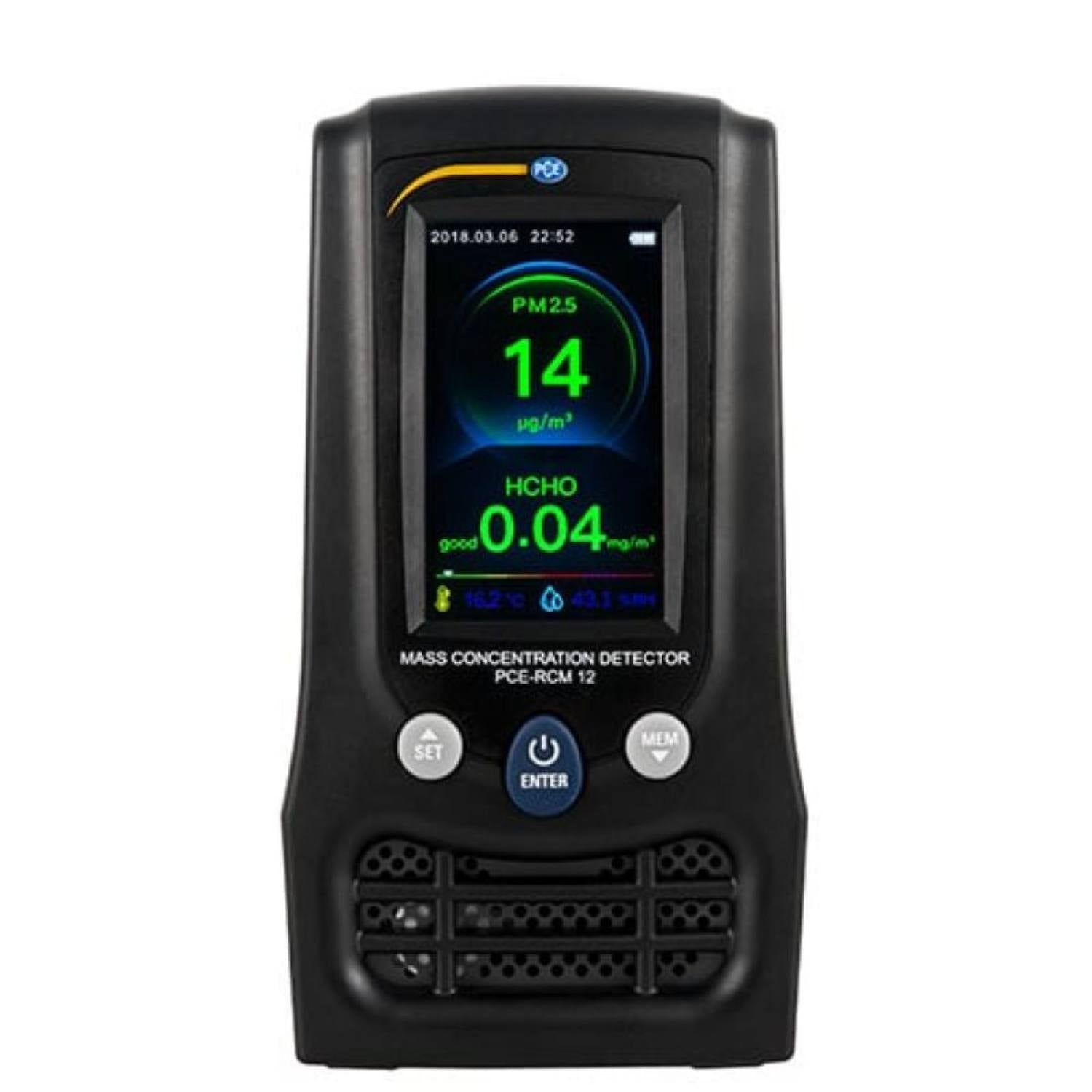 Luftkvalitetsmåler - CO₂, HCHO, PM2.5, PM10, temperatur og luftfugtighed