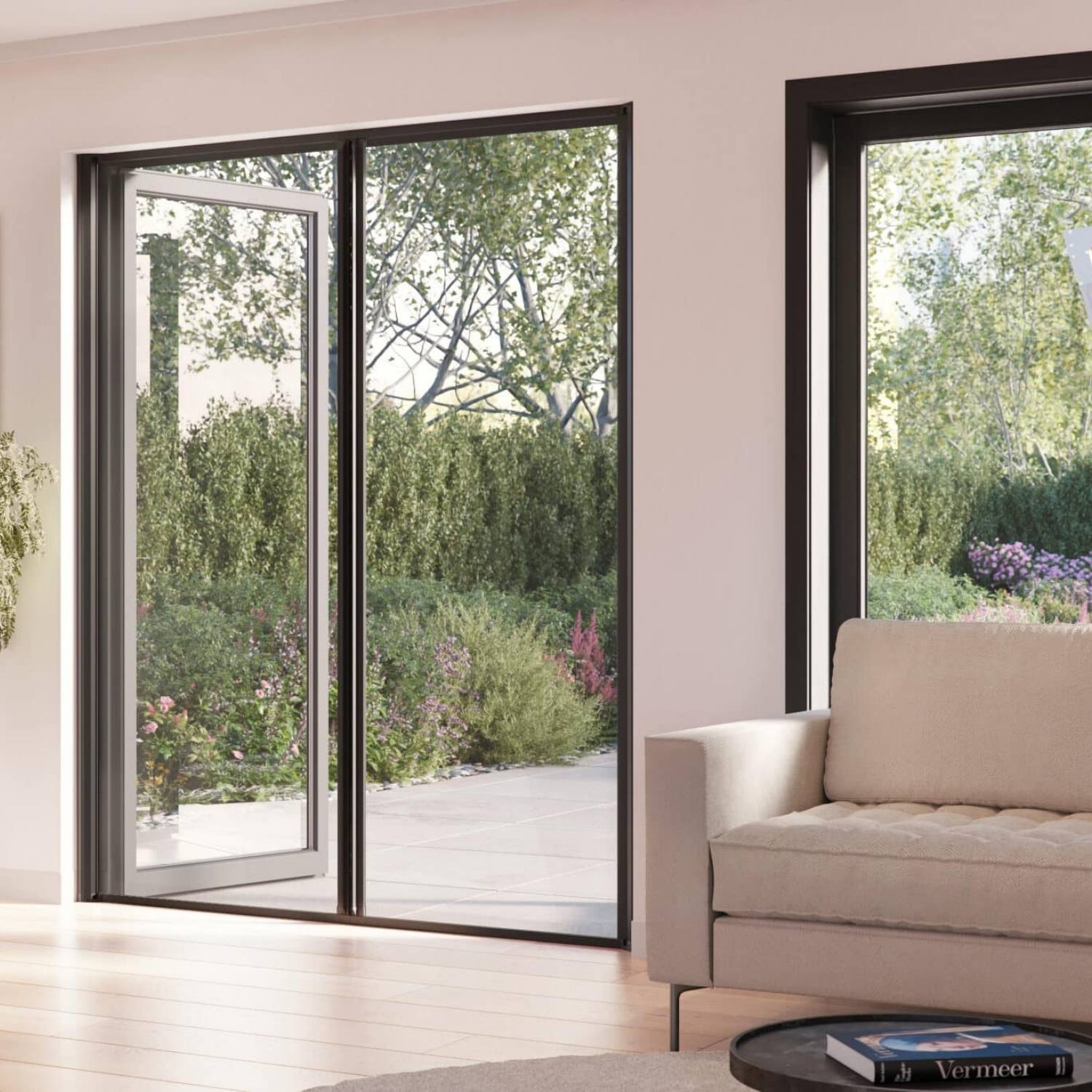 Pollennet til dobbelt rulledør, Antracitgrå