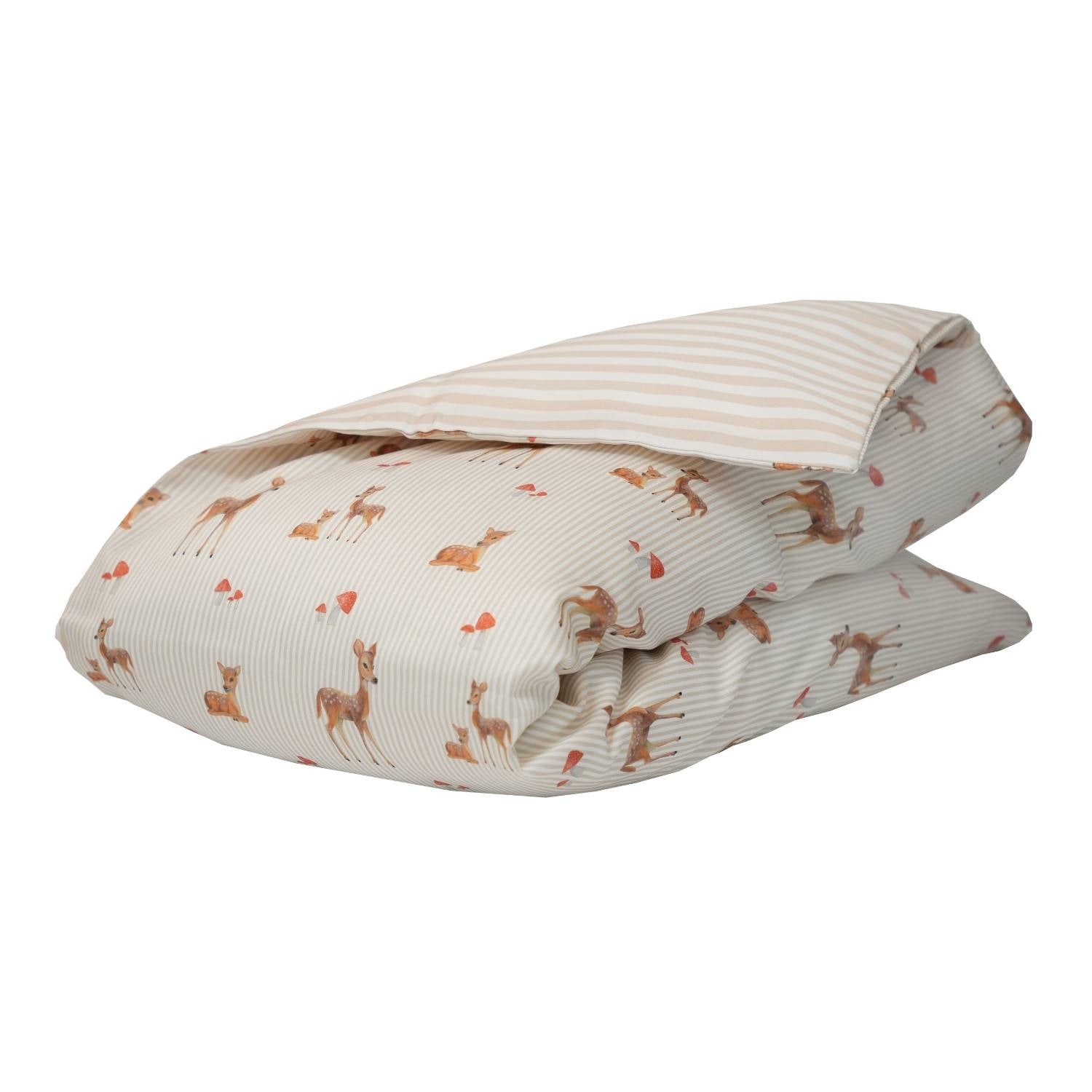 Baby Allergivenligt sengetøj bomuldssatin Beige Bambi (Høj TC - 300)