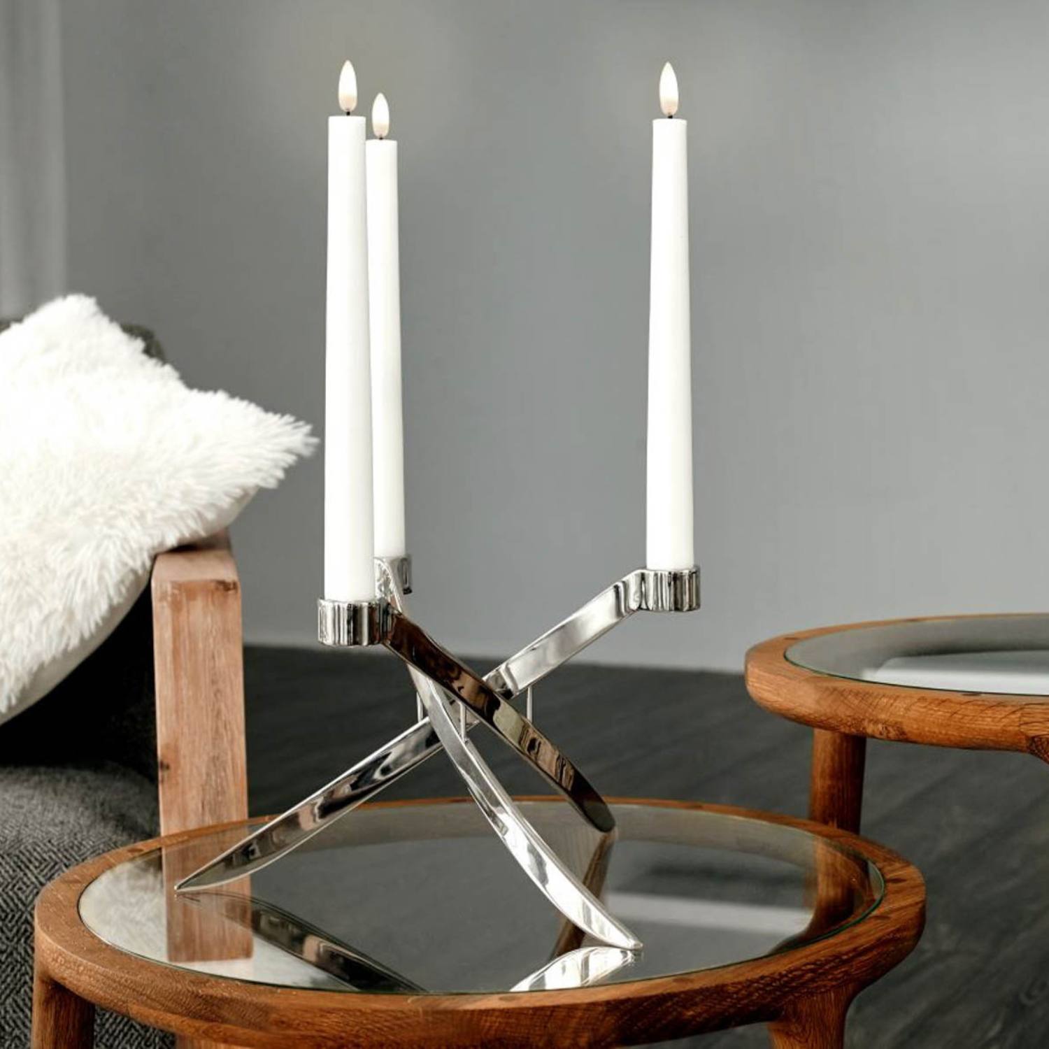 UYUNI LED kronelys, 2 stk. 20 cm.