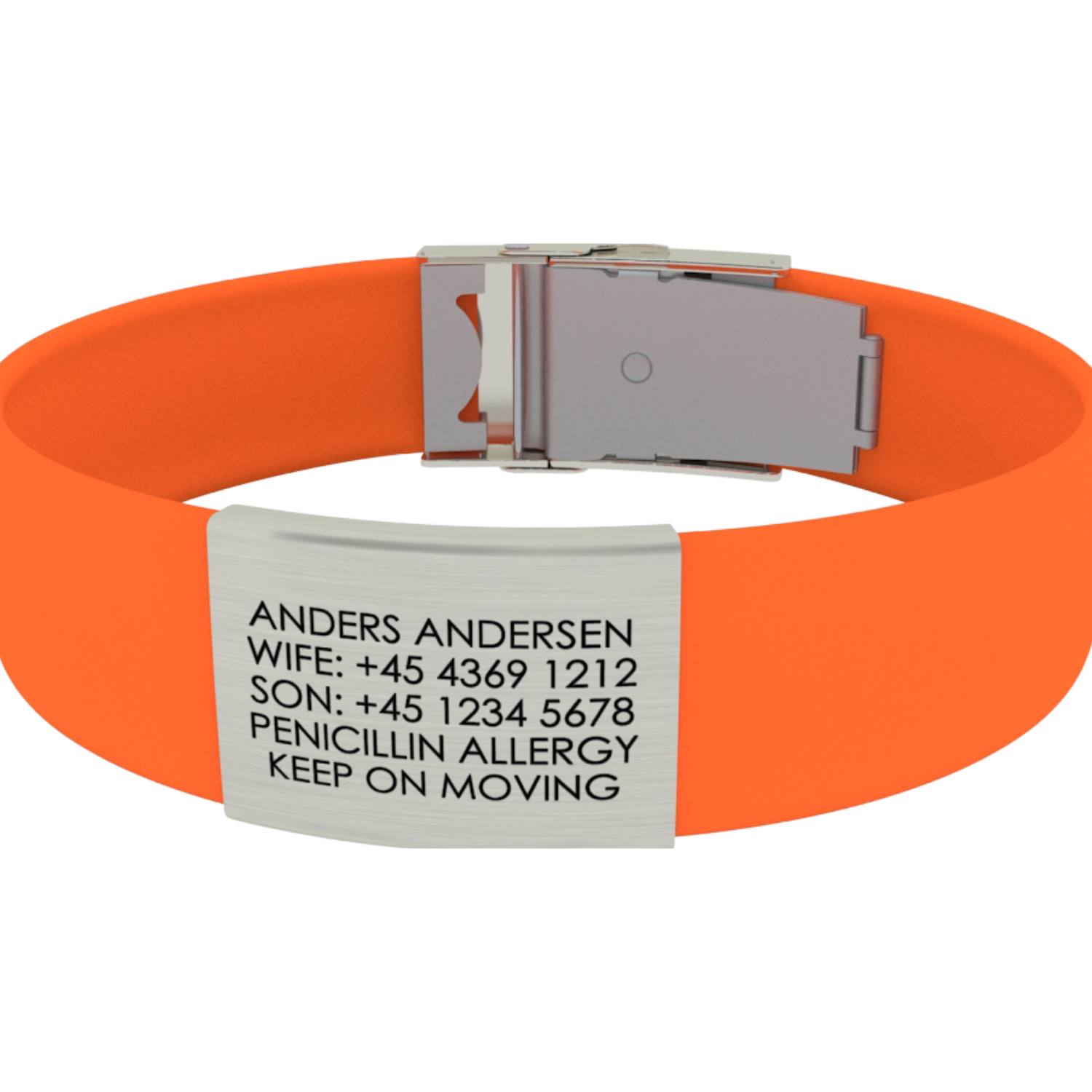 Armbånd med astma/allergi information (flere farver)