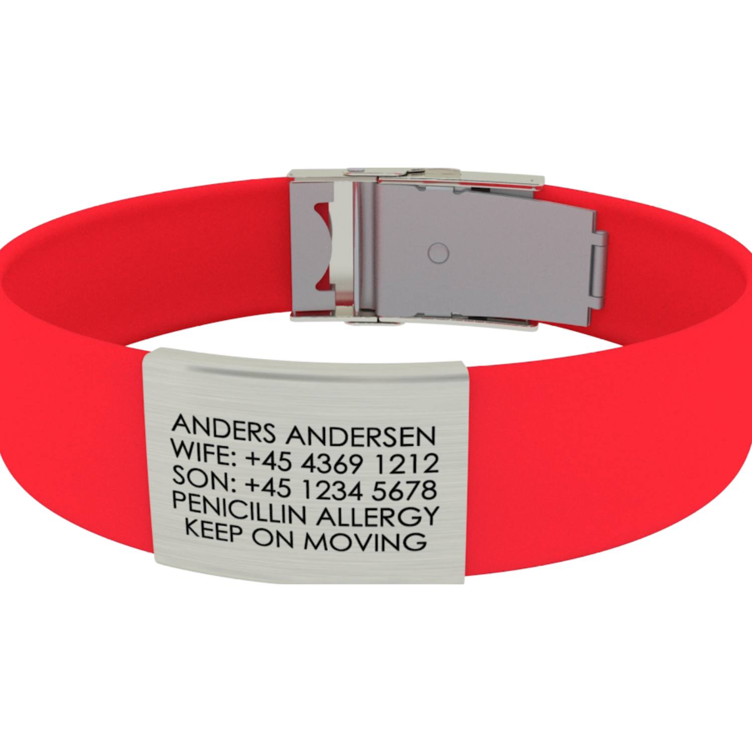 Armbånd med astma/allergi information (flere farver)