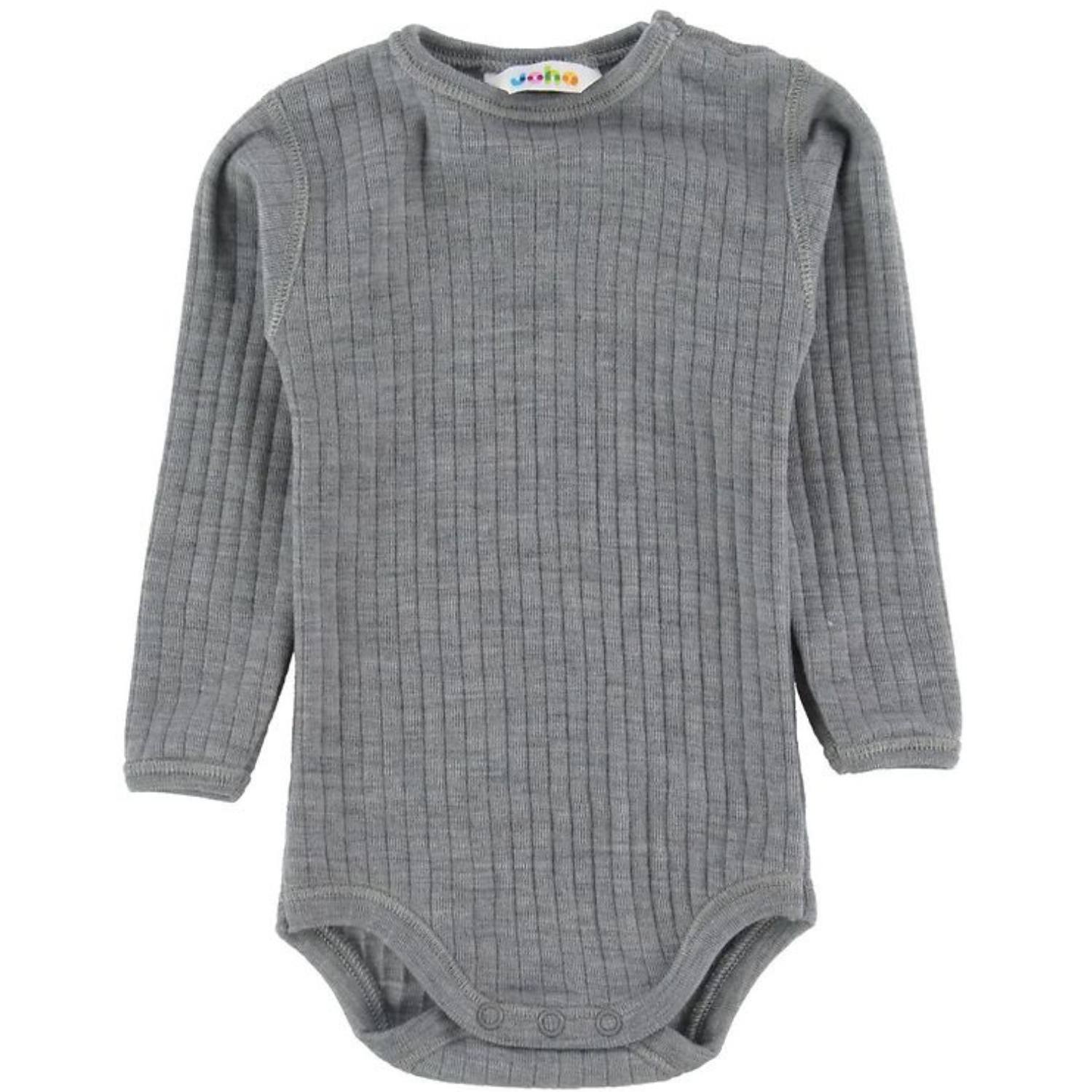 Body i merino uld Grå (til eksem og udfordret hud) Joha