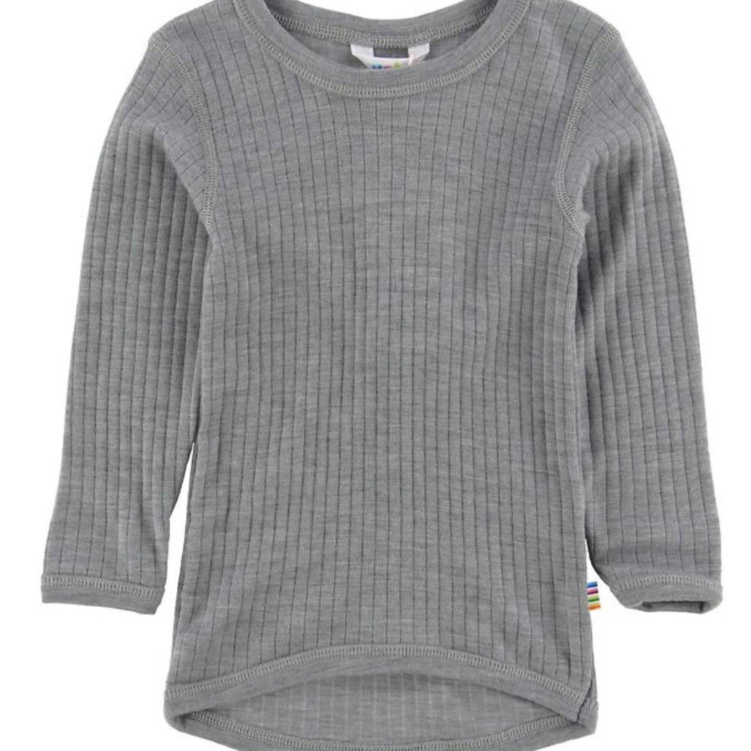 Bluse m. lange ærmer i merino uld Grå (til eksem og udfordret hud) Joha