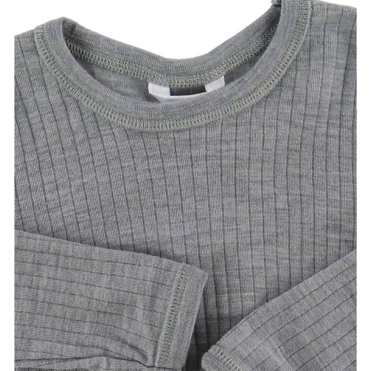 Body i merino uld Grå (til eksem og udfordret hud) Joha