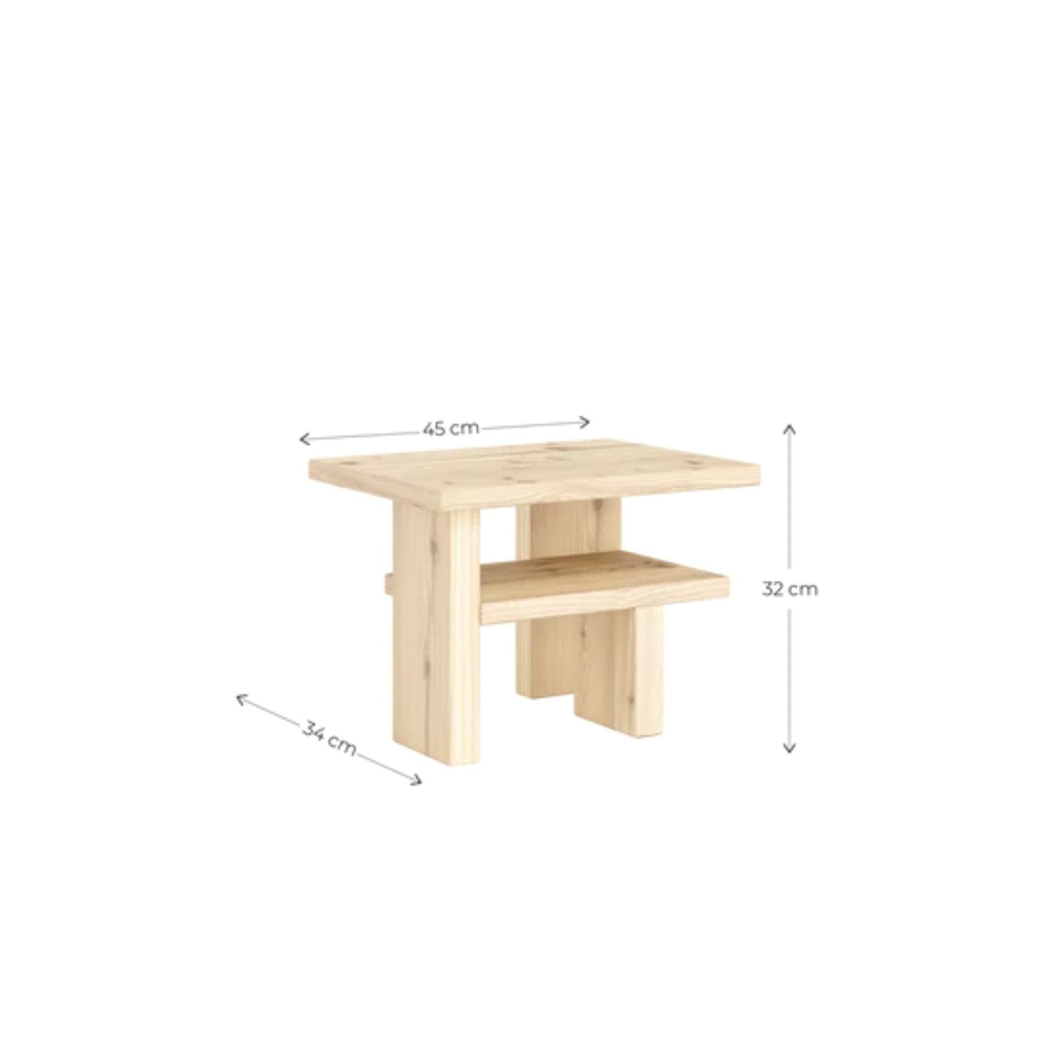 Japan side bord Massivt træ