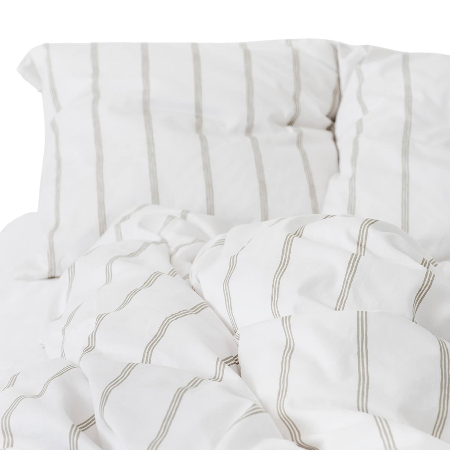 Allergivenligt sengetøj Flow Beige Økologisk GOTS (høj TC - 300)