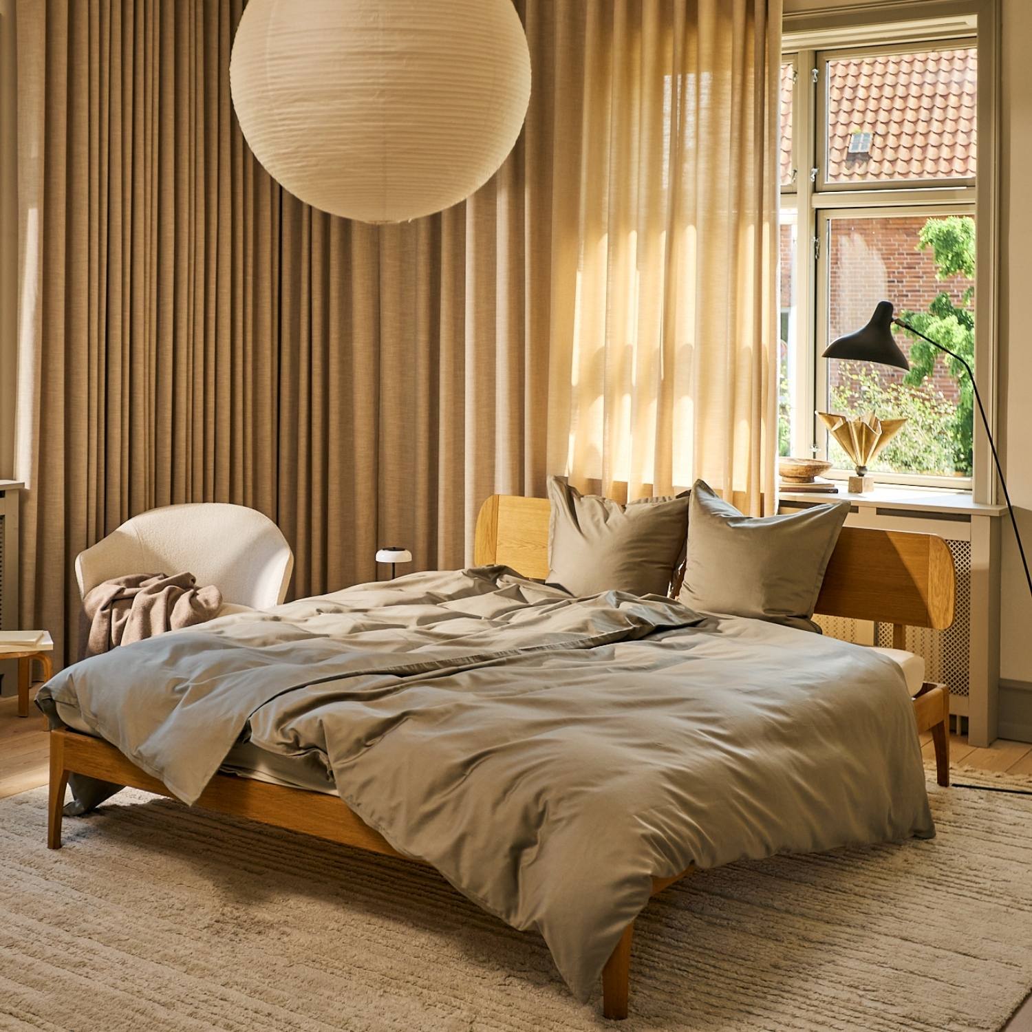 Allergivenligt sengetøj Egyptisk bomuld Shitake (Høj TC - 400)