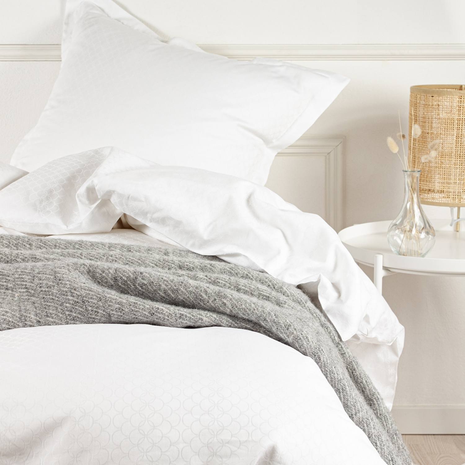 Allergivenligt sengetøj Opal Hvid (høj TC - 300)