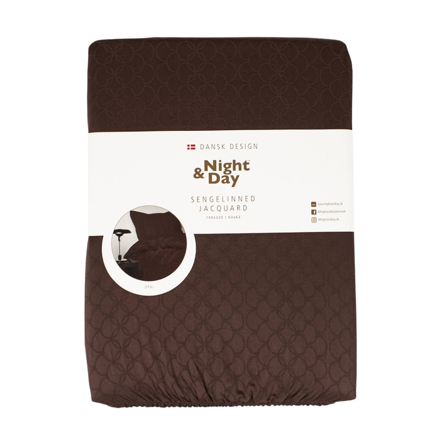 Allergivenligt sengetøj Opal Mocca (høj TC - 300)