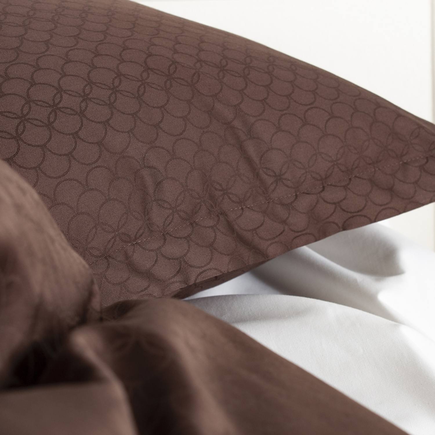 Allergivenligt sengetøj Opal Mocca (høj TC - 300)