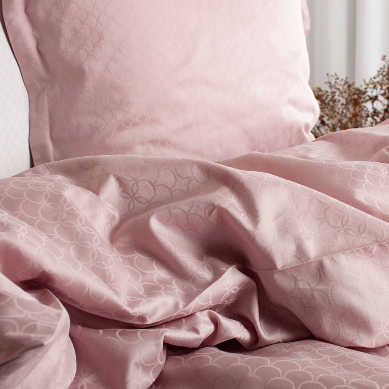 Allergivenligt sengetøj Opal Rose (høj TC - 300)