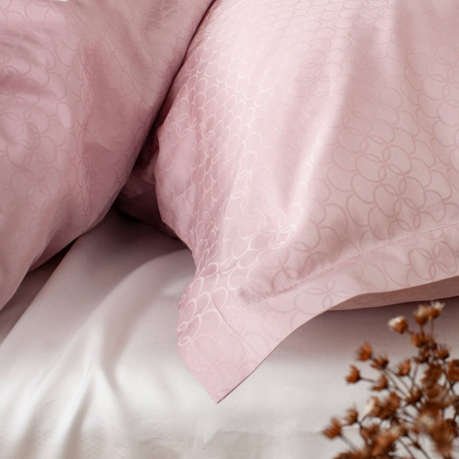 Allergivenligt sengetøj Opal Rose (høj TC - 300)