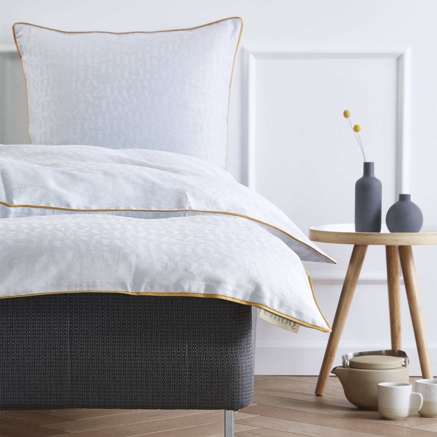 OUTLET: Allergivenligt sengetøj emoq® Soft Blue (Høj TC - 300) - 140x220