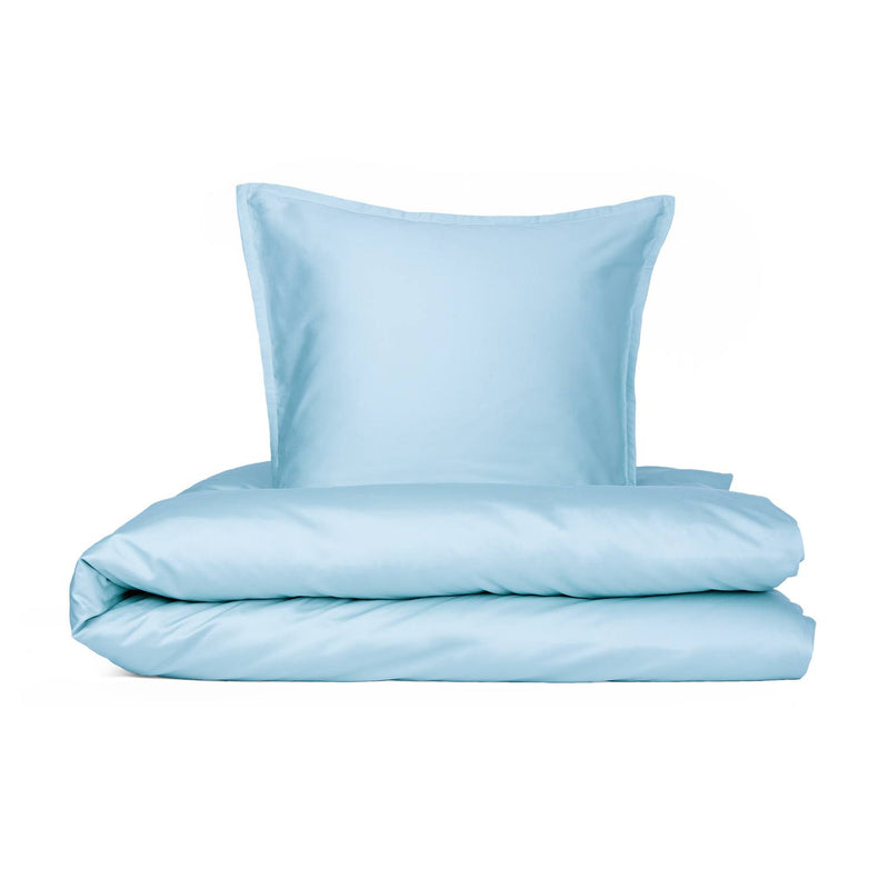 Allergivenligt sengetøj Egyptisk bomuldssatin Lys Blå (Høj TC - 400) Nordic Weaving