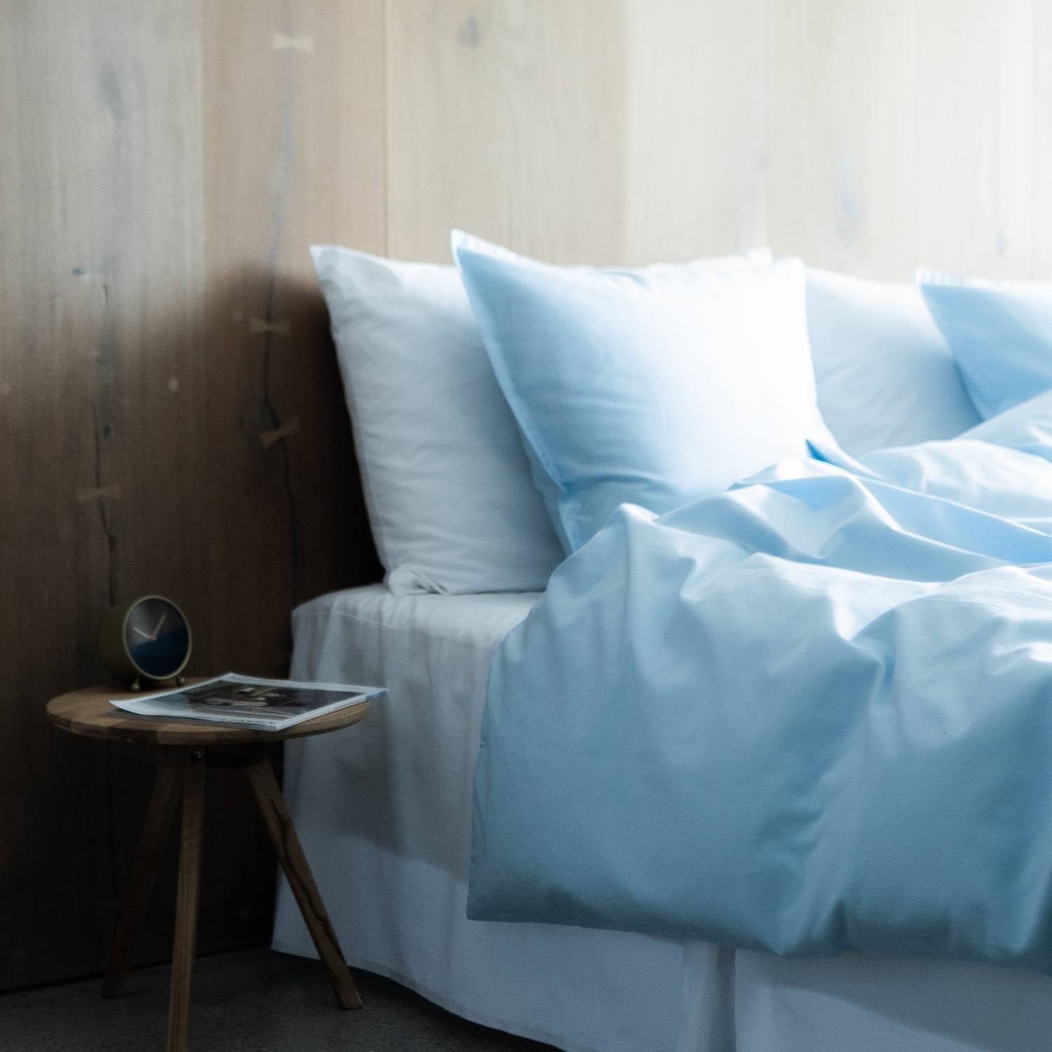 Allergivenligt sengetøj Egyptisk bomuldssatin Lys Blå (Høj TC - 400) Nordic Weaving